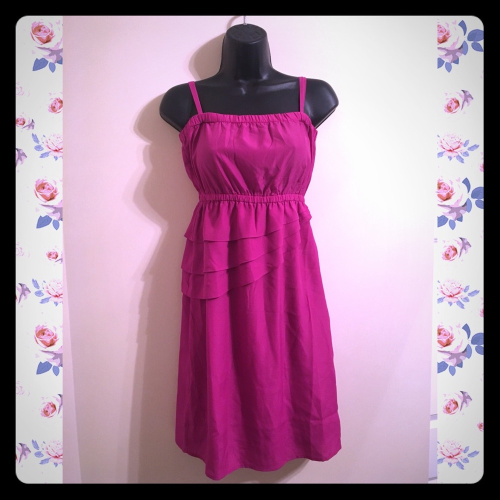 Mark Magenta Ruffle Dress - Picture 2 of 6